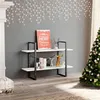 Image de vidaXL Bibliothèque à 2 niveaux blanc 100x30x70 cm bois d'ingénierie806467