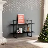 Image de Bibliothèque à 2 niveaux noir 100x30x70 cm bois d ingénierie