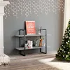 Image de vidaXL Bibliothèque à 2 niveaux gris béton 100x30x70cm bois ingénierie806471