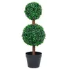 Image de Plante de buis artificiel avec pot Forme de boule Vert 60 cm