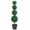 Image de vidaXL Kunstplant met pot buxus bolvorming 90 cm groen336512