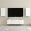 Image de Ensemble de meubles TV 4 pcs Blanc Bois d ingénierie