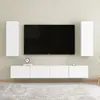 Image de Ensemble de meubles TV 4 pcs Blanc Bois d ingénierie