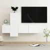 Image de Ensemble de meubles TV 3 pcs Blanc Bois d ingénierie