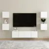 Image de Ensemble de meubles TV 6 pcs Blanc Bois d ingénierie