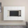 Image de vidaXL Ensemble de Meubles TV 8 pcs, Ensemble d'Armoires de Télévision avec Rangement, Meubles Télé de Salon, Blanc Bois d'Ingénierie