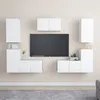 Image de Ensemble de meubles TV 7 pcs Blanc Bois d ingénierie