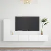 Image de Ensemble de meubles TV 3 pcs Blanc Bois d ingénierie
