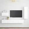 Image de Ensemble de meubles TV 4 pcs Blanc Bois d ingénierie