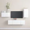 Image de vidaXL Ensemble de meubles TV 4 pcs Blanc Bois d'ingénierie3078677
