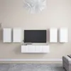 Image de vidaXL Ensemble de Meubles TV 6 pcs, Ensemble d'Armoires de Télévision avec Rangement, Meubles Télé de Salon, Blanc Bois d'Ingénierie 3078679