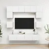 Image de Ensemble de meubles TV 8 pcs Blanc Bois d ingénierie