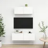 Image de Ensemble de meubles TV 2 pcs Blanc Bois d ingénierie