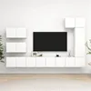 Image de vidaXL Ensemble de Meubles TV 8 pcs, Ensemble d'Armoires de Télévision avec Rangement, Meubles Télé de Salon, Blanc Bois d'Ingénierie 3078716