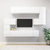 Image de vidaXL Ensemble de Meubles TV 10 pcs, Ensemble d'Armoires de Télévision avec Rangement, Meubles Télé de Salon, Blanc Bois d'Ingénierie