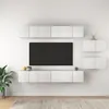 Image de vidaXL Meubles TV 8 pcs, Armoires de Télévision avec Rangement, Meubles Télé de Salle de Séjour Salon Intérieur, Blanc Bois d'Ingénierie 3078727