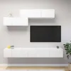 Image de vidaXL Ensemble de meuble TV 6 pcs Blanc Bois d'ingénierie3078730