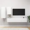 Image de Ensemble de meubles TV 4 pcs Blanc Bois d ingénierie