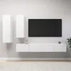 Image de vidaXL 4-delige Tv-meubelset bewerkt hout wit3078733