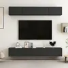 Image de Meubles TV 4 pcs Noir 100x30x30 cm Bois d ingénierie
