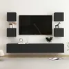 Image de Ensemble de meubles TV 6 pcs Noir Bois d ingénierie
