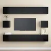 Image de Ensemble de meubles TV 6 pcs Noir Bois d ingénierie