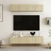 Image de Meubles TV 4 pcs Chêne sonoma 80x30x30 cm Bois d ingénierie
