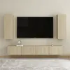 Image de Ensemble de meubles TV 4 pcs Chêne sonoma Bois d ingénierie