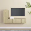 Image de Ensemble de meubles TV 3 pcs Chêne sonoma Bois d ingénierie