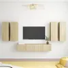 Image de Ensemble de meuble TV 6 pcs Chêne sonoma Bois d ingénierie