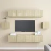 Image de Ensemble de meubles TV 6 pcs Chêne sonoma Bois d ingénierie
