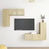 Image de Ensemble de meubles TV 4 pcs Chêne sonoma Bois d ingénierie