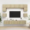 Image de Ensemble de meuble TV 8 pcs Chêne sonoma Bois d ingénierie