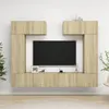 Image de Ensemble de meuble TV 6 pcs Chêne sonoma Bois d ingénierie