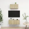 Image de Ensemble de meuble TV 2 pcs Chêne sonoma Bois d ingénierie