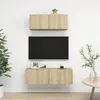 Image de Ensemble de meuble TV 2 pcs Chêne sonoma Bois d ingénierie