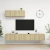 Image de Meubles TV 3 pcs Chêne sonoma Bois d ingénierie