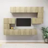 Image de Ensemble de meubles TV 10 pcs Chêne sonoma Bois d ingénierie