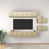 Image de vidaXL Meubles TV 8 pcs Chêne sonoma Bois d'ingénierie3079042