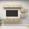 Image de Ensemble de meuble TV 6 pcs Chêne sonoma Bois d ingénierie