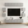 Image de vidaXL Ensemble de meubles TV 10 pcs Gris béton Aggloméré