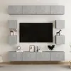 Image de vidaXL Ensemble de meubles TV 8 pcs Gris béton Aggloméré