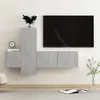 Image de vidaXL 3-delige Tv-meubelset bewerkt hout betongrijs3079074