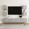 Image de Ensemble de meubles TV 6 pcs Gris béton Bois d ingénierie