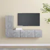 Image de Ensemble de meubles TV 3 pcs Gris béton Bois d ingénierie