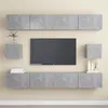 Image de Ensemble de meubles TV 6 pcs Gris béton Bois d ingénierie