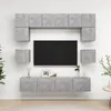 Image de vidaXL Ensemble de meubles TV 8 pcs Gris béton Bois d'ingénierie3079111