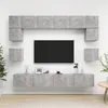 Image de vidaXL Ensemble de meubles TV 8 pcs Gris béton Bois d'ingénierie3079112