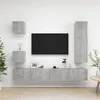Image de vidaXL Ensemble de meuble TV 5 pcs Gris béton Bois d'ingénierie3079117