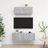 Image de Ensemble de meubles TV 2 pcs Gris béton Bois d ingénierie